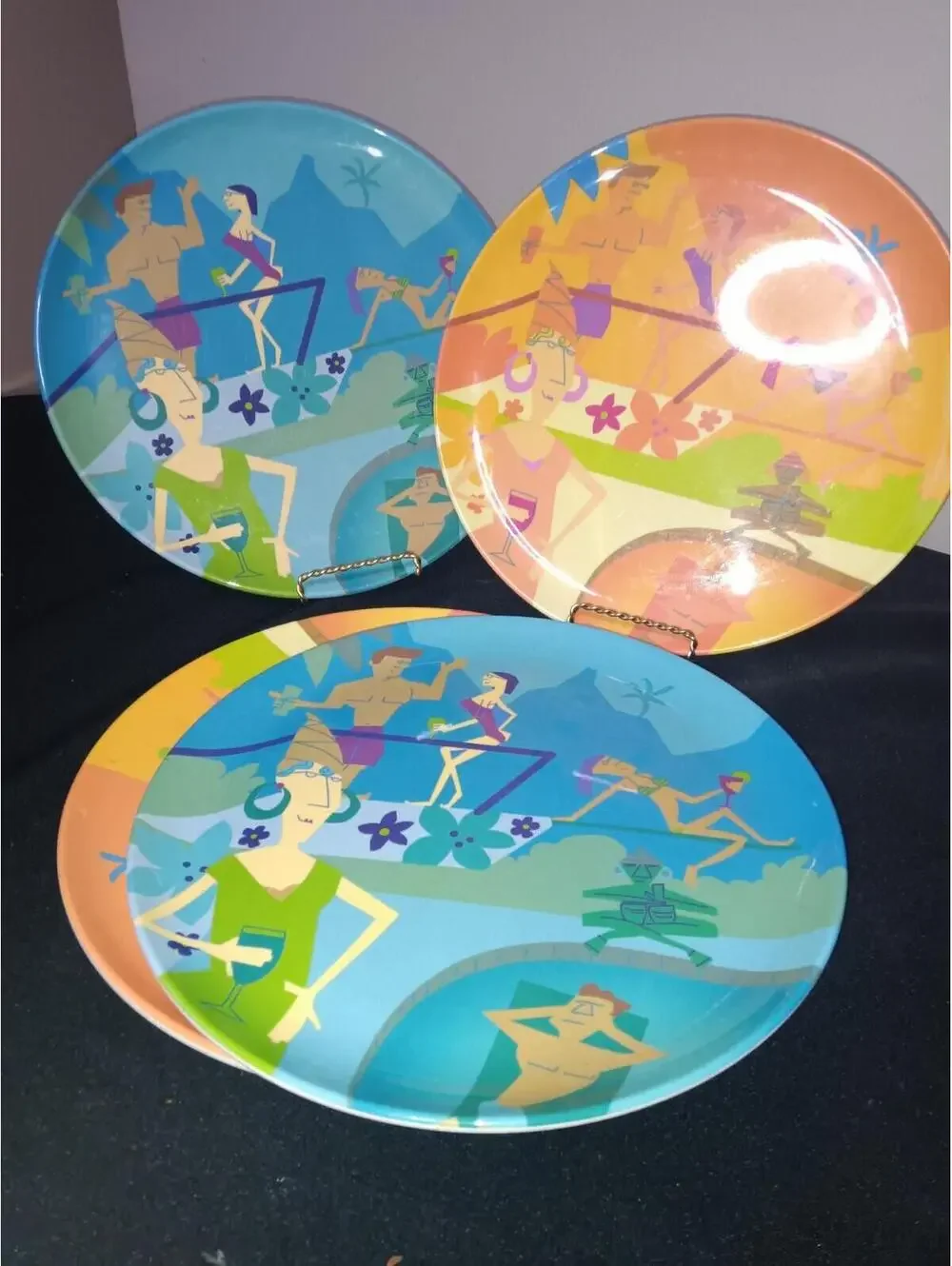 Melamine Heavy Duty 11 Inch Dinner Plates- limited-run summer line Pool Party